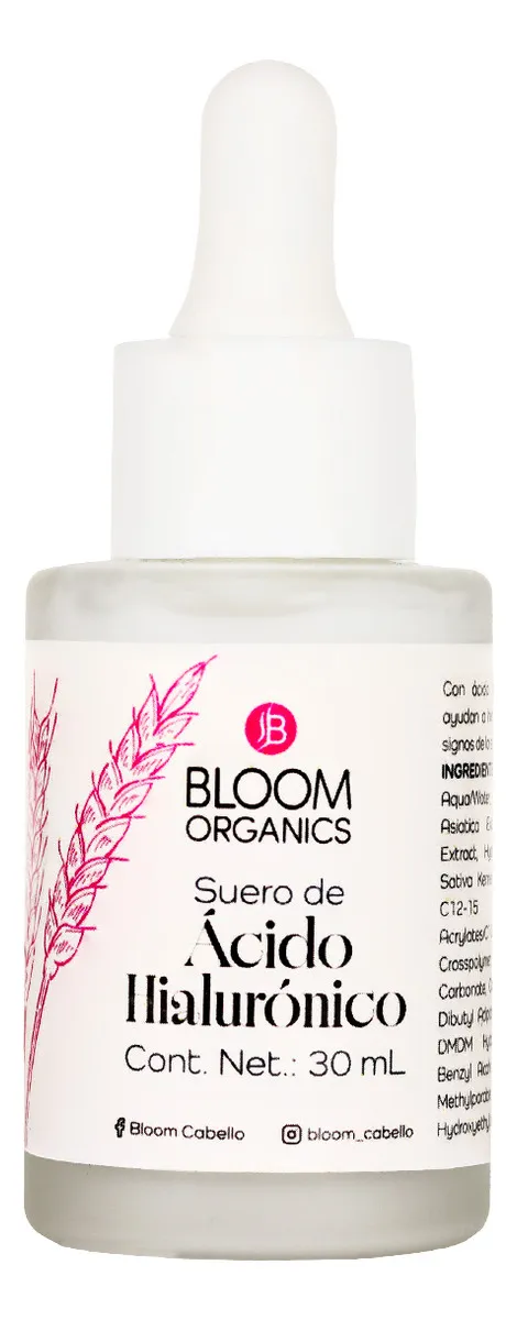 Ácido Hialurónico Bloom Organics Serum Facial Antiedad Todo Tipo De Piel Día/noche