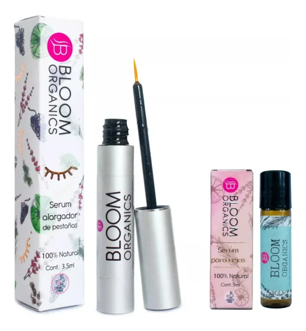 Suero Para Crecimiento De Pestañas Y Cejas Bloom Organics