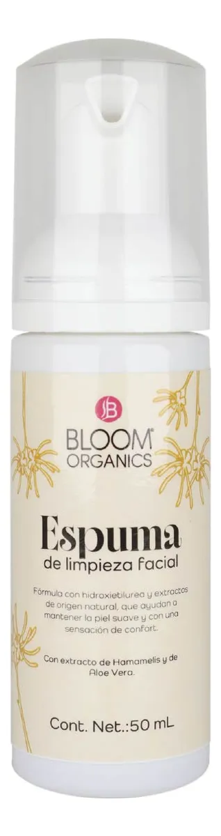 Limpiador Facial En Espuma Bloom Organics Hidratación Total Todo Tipo De Piel Día/noche