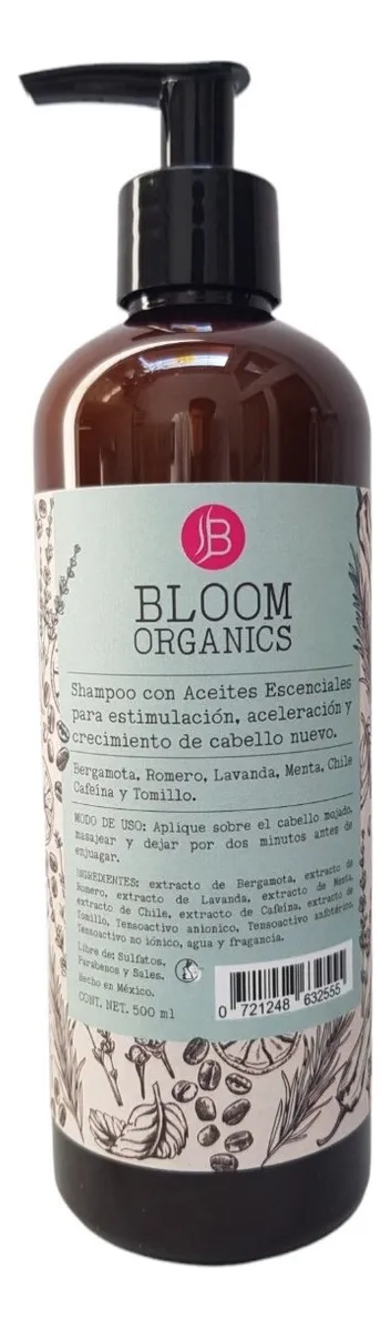 Shampoo Anticaída Y Crecimiento Bloom Organics