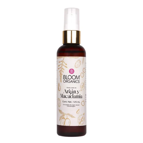 Aceite de tratamiento capilar Bloom Organics.