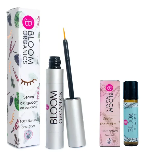 Serum Para Crecimiento De Pestañas Y Cejas Bloom Organics