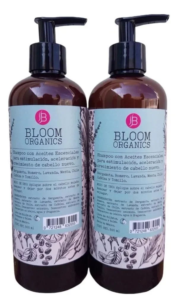 Shampoo Anticaída Y Crecimiento (2 Piezas) Bloom Organics