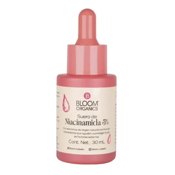 Serum facial de niacinamida Bloom Organics.